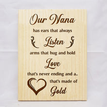 Load image into Gallery viewer, Our Nana Plaque
