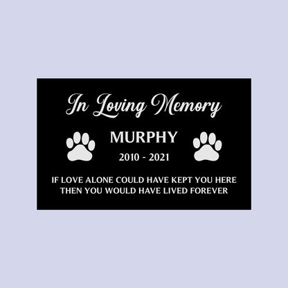 Memorial Plaque Pet (Outdoor)