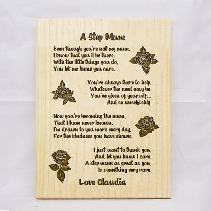 A Step Mum Plaque