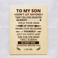 Load image into Gallery viewer, To My Son Plaque
