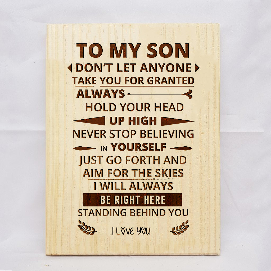 To My Son Plaque
