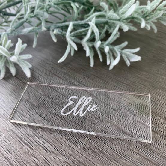 Acrylic Wedding Place Cards (20 Pack)